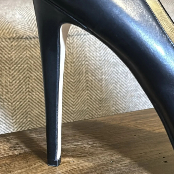 5” MK Michael Kors Designer Black Leather Hamilton 5” Pump Heels Shoes WMN 10M - Picture 7 of 16